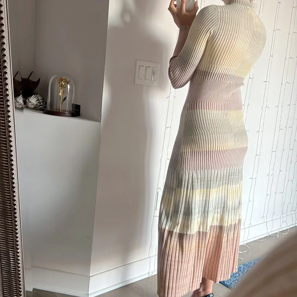 JONATHAN SIMKHAI Kazuki Midi Dress in Dusk Space Dye Small - Picture 8 of 11